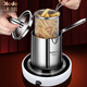 Olodo German tempura deep fryer 304 stainless steel small oil pot mini hot oil small pot with scale pouring oil pot increased height fryer 7.8cm 300ml