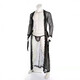 Sexy underwear men's underwear thong sexy sexy lace bathrobe long transparent slit S g094 black nightgown + underwear