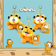 
SunToMoon cute plush Garfield doll keychain cartoon doll couple best friend bag pendant creative gift A style