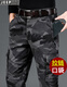 
Jeep (JEEP) casual pants for men's camouflage work pants for spring and autumn new loose straight pants multi-pocket men's trousers 9925 gray (thin style) L