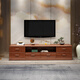 Nanyi TV-Schrank Goldene Walnuss Massivholz-TV-Schrank Couchtisch Kombination moderne Wohnzimmermöbel im chinesischen Stil 2,0 m Sechs-Pull-Fernsehschrank Walnuss Walnuss