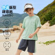 Pregunte Junior Children's Day Sports Sports Sports 25 Summer Thin Boy Short Manga Shortas Shorts de camiseta Running Running Green [JE2MHS13918M] 160