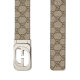 
Gucci (GUCCI) men's coffee color PVC square buckle belt, coffee color 9767 European size 100