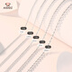 Aido Diamond Platinum Shining O-shaped Chain for Women PT950 Platinum Necklace Versatile Clavicle Chain with Pendant Plain Chain Weight 2.8-3.0g Length 50cm