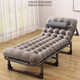 Lit pliant et chaise de salon portable un lit simple bureau déjeuner pause napte lit lit accompagnant lit simple lit de camp lit de maison lit 170-56 [18 tube 56 lit noir] résilient sans tête