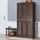 JIAYI shoe cabinet solid wood home door large capacity simple modern entrance cabinet balcony storage cabinet American high cabinet six doors walnut color