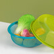 Camellia vegetable washing basket drain basket large plastic thickened water filter kitchen living room fruit basin basket vegetable basin green 1 piece - 30cm