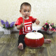 Jingyun 5 6 8 9 10-Zoll-Kuhspannen Großer kleiner Kinderspielzeugtrommel Erwachsener Gong Drum Beat Drum Kindergarten Percussion Instrument 6-Zoll-Trommel + kleines Zybal + kleines Gong