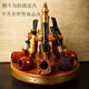 Lubinski Rubinsky Soporte de tubería de madera maciza Madera de piña Madera de 8 paquetes de 8 paquetes de tubería de posposición rotatoria Yja-12004 Color de té