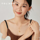 Xie Ruilin (TSL) Gold Halskette Ginkgo Blatt Retro Perlfußgold Halskette Frauen Stil XJ688 Chinesische Valentinstag 2,95 g Preisgestaltung (Arbeitsgebühr um 900 Yuan)