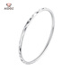 Aido diamond platinum bracelet pt950 platinum ring bracelet women's boutique semi-solid round thin bracelet inner diameter 52mm weight 10.46g thick about 3mm