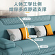 Pin Shang Kaidis modernes einfaches Multifunktionssofa Bett Dual-Purple-Falt-Sofa Bett Wohnzimmer Sofa kleine Wohnung Lazy Sofa [neuer Katze Kratzer Leder] Hellgrau farbenfrohe Schwammstil] 1,8 Meter lang 2 Handläufe 2 Taillenkissen