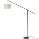 Floor-standing lamp eye protection lamp full spectrum vertical desk lamp piano lamp bedroom fishing lamp sofa living room atmosphere light 1047 hemp lampshade + 12W remote control lamp