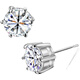 Fat Donglai same style PT950 platinum moissanite earrings diamond earrings for men and women 2024 new trendy white 18k gold 50 cents a pair