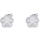 Lao Fengxiang platinum lucky five-petal flower earrings platinum earrings and ear buckles platinum jewelry white gold about 2.7g