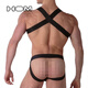 HOM men's party fun restraint belt classic personality elastic texture eye-catching adjustable belt thong underwear accessories black M