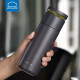 Bloqueo de bloqueo (bloqueo/bloqueo) Copa de separación de agua de té Thermos Copa Termos de gran capacidad Copa de agua Copa de agua Los estudiantes de negocios dan regalos a los maestros Black 440ml [Modelo mejorado con partición de té] Soporte de personalización de la personalización