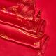 Shibeini Light Luxury Wedding Silk quatre pièces Set Big Wedding rouge 100% Mulberry Silk Liberd Set Silk Home Textile Knot 3897 1,8 mètres Style de feuille de lit (couverture de courtepointe 200x230cm)