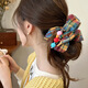 Songchuang Mengyu autumn and winter interesting colorful plaid large intestine hair tie cute low ponytail head rope niche ins style hair rope rubber band hair tie-color