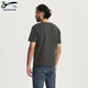 DENHAM new city light outdoor French sports white grey retro Henry neck scissors short-sleeved T-shirt men white L