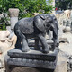Stone carving elephant white marble small elephant carving bluestone courtyard door stone elephant natural stone household ornaments drawings deposit