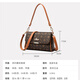 Kangaroo Kara's birthday gift for girlfriend and wife 2025 new women's shoulder crossbody bag small bag brand light luxury women's bag brown with apricot (gift box + hand bag + card holder)
