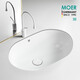 Moer MOER egg-shaped deepening ceramic under-counter basin wash basin wash basin wash basin wash basin household bathroom embedded round bottom 28 inches (695-405) drain