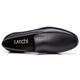 SATCHI men's shoes new high-end soft deerskin leather shoes comfortable slip-on business casual shoes dad shoes black 39 one size larger than the national size