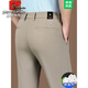Pier Cardin summer thin high-end mulberry silk trousers for men middle-aged business casual loose formal wear high-quality casual pants 16761-Gray 34 [waist circumference 2 feet 7]