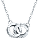 Saturday Fu PT950 platinum necklace double ring necklace B068411 about 3.07g 40+5cm birthday gift