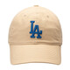 MLB official men's and women's hats soft top baseball cap casual baseball cap outdoor sports summer sun hat Chinese Valentine's Day gift Los Angeles Dodgers/Beige/66 One size F