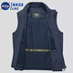 NASALIKE Men's Vest 2025 Summer Casual Breathable Fishing Horse Clip Jacket Young Middle-aged and Elderly Quick-Drying Vest Men's Vest Navy Blue 2XL Recommended 155-170Jin [Jin equals 0.5 kg]