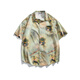 
FOG SKY Hawaiian style short-sleeved floral shirt men summer couple travel loose casual tops beach jacket men and women HK-6629 Madagascar black M (recommended 110-130Jin [Jin equals 0.5 kg])