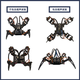 Urebot Urbquadbot-TD 3DOF Четырехногровый штурманом программировании Bionic Spider Robot, совместимый с Arduino Bluetooth, дистанционным управлением образованием Diy Kit Stem Bulk Parts (необходимость сборки) Пакет A: базовая версия TD Basic (не включая батарею)