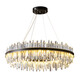 Prisma Light Luxuskristalllampe postmosphärische atmosphärische Wohnzimmer Kronleuchter schwarzer Eisenkreis Esslampe Hanging Boom Modell 9732-800d