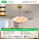 大观园（DGY）简约客厅吊灯创意卧室灯月球泡泡吊线灯卡通星球吊灯中山灯具001O 9734金色7头三色白球12cm