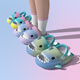 Grafbow Gradient Temps Rainbow Slippers pour enfants pour garçons Sandales de dessin animées mignonnes de garçons Baignade de baignade en intérieur Slippers d'été jaune bleu jaune [arc-en-ciel] longueur intérieure 16 cm [Convient à la longueur du pied 15-15,5 usure]