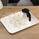 KORDCO tableware melamine tray hotel tray tea tray household water cup tray rectangular cake bread tray imitation porcelain white tray dinner plate white rectangular tray length 38cm*width 28cm*height 2.8cm