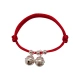 925 small bell anklet bracelet red rope baby girl child bracelet baby jewelry 3 bells red rope circumference 12-14 cm