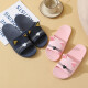 Mrs. Hui children's slippers for women summer indoor non-slip household boys and girls slippers cute cartoon soft bottom baby shoes summer kitten pink children's size 34-35 (inner length about 230cm)