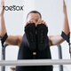 Toesox yoga socks, toe socks, non-slip, wear-resistant, Pilates socks, sports socks, black S (size 34~38)