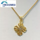 Wenying 999 Pure Gold Ancient Method 18k Point Diamond Vajra Pendant Retro Fashion Personalized Details Exquisite Necklace