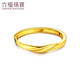 Liufu Jewelry, Gold Glitter Twist Texture Gold Ring Solid Living Ring Priced F96TBGR0006, About 1.95g