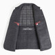 Fazeya Hengyuanxiang Zhongshan-Anzug Herren-Stand-up-Halsband Doppelseite Wollmantel Herrenanzug Plaid grau groß 4xl (195) (vorgeschlagen 190-210jin [Jin gleich 0,5 kg]))