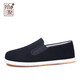 
Shiju autumn new style old Beijing cloth shoes men lazy traditional cloth shoes breathable middle-aged and elderly dad retro layered men's shoes 12802 black 44