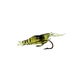Glow-in-the-dark simulated soft bait with hook, soft shrimp, soft worm lure, fake bait, bionic fish bait, cocked mouth, white striped bass 4cm, fake shrimp, small grass shrimp, 4 pack - 1 of each color