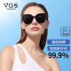 VEGOOS polarized sunglasses for men, anti-UV square frame sunglasses for women, driving glasses 6189A light-sensitive piano black