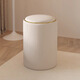 Titian Storage Dressing Stool Storage Round Stool Dressing Table Stool Changing Shoes Light Luxury Living Room Sofa Tea Table Stool Home Small Stool No Storage Beige Vertical Line Leather