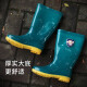 Footoppo Regenstiefel für Frauen Wasserschuhe plus Samt Wasser Gummischuhe Mid -Rohr Erwachsene Regenstiefel hohe Rohrabdeckung Schuhe wasserdichte lange Rohrwasserstiefel Frauen Frauen