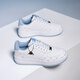 KAPPA women's shoes, high-value board shoes for women 2025 summer new versatile sports shoes thick sole breathable small white shoes for women Classic white/iceberg blue 38